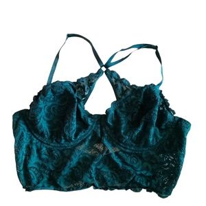 Saki Silver Green Bralette Sz 36D